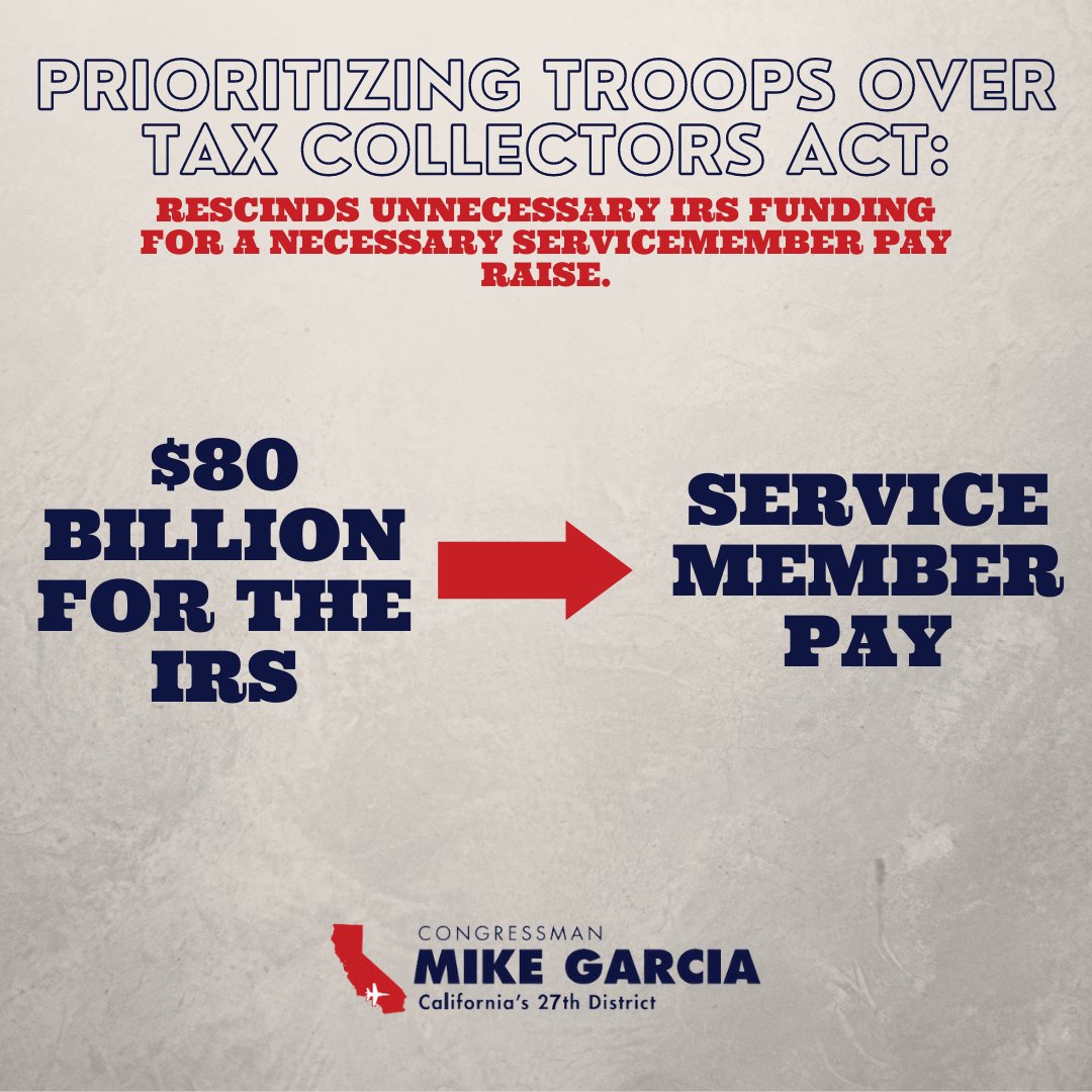 Rep. Mike Garcia on Twitter "The IRS got the best deal from the