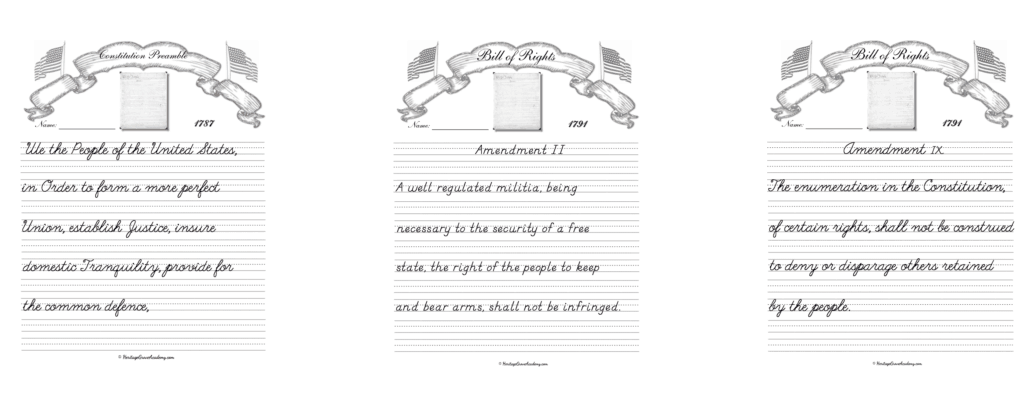 Teach children the #Constitution's Bill of Rights the easy way - and handwriting at the same time - heritagegroveacademy.com/beginning-curs…

#homeschooling #homeschool #learning #history