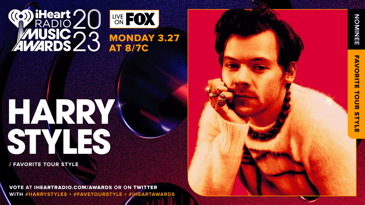 iHeartRadio's tweet photo. 💃🕺 @Harry_Styles 💃🕺

Vote using these hashtags: #HarryStyles #FaveTourStyle #iHeartAwards

And vote on: https://t.co/aPueslpaIw https://t.co/cNwQ3VveCc