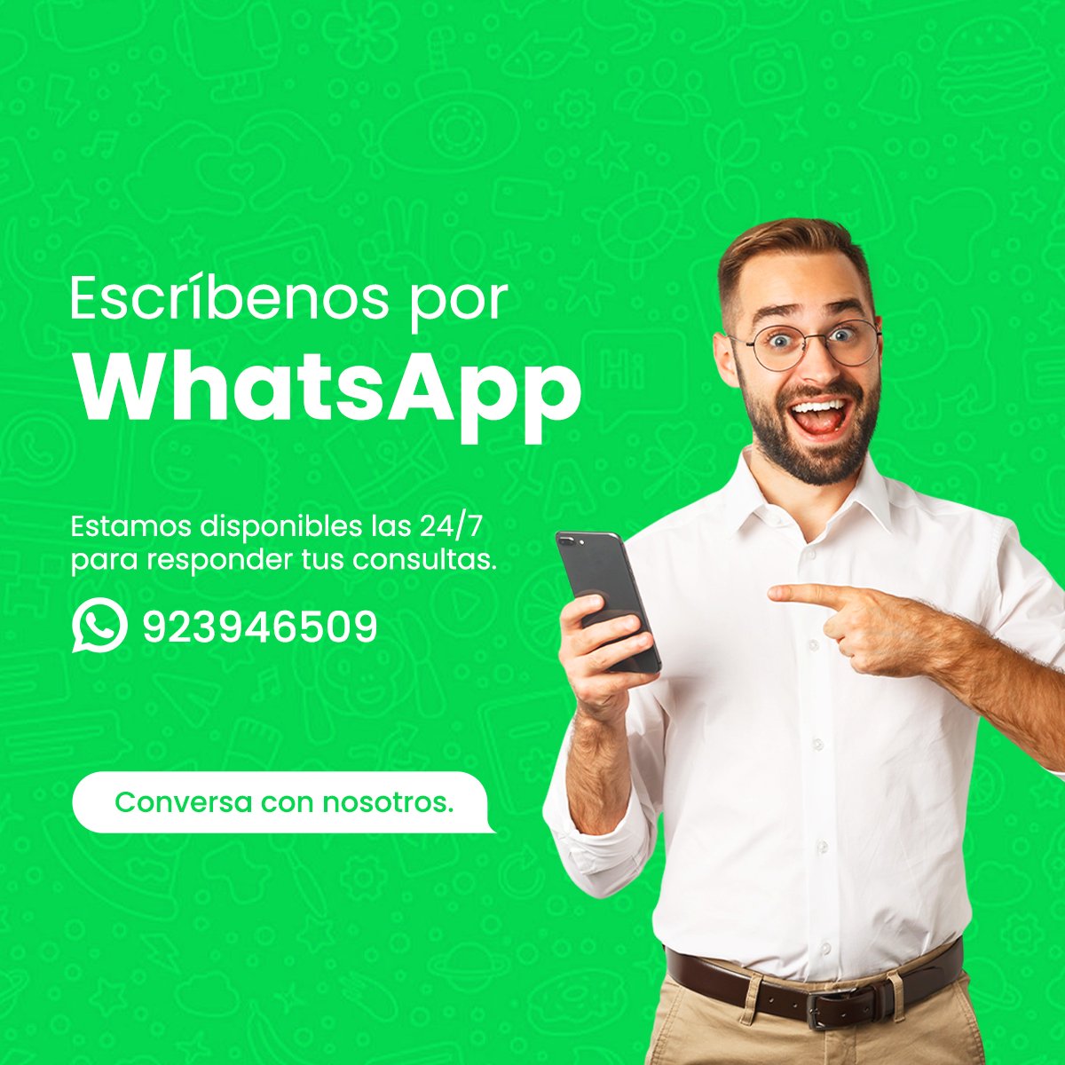 Conversa con nosotros de manera segura, rápida y en cualquier momento y lugar. Hazlo ahora mismo dando clic aquí 📲 wa.link/6xrj1b

#hwperu #asesoramientopersonalizado #AtencionLas24Horas