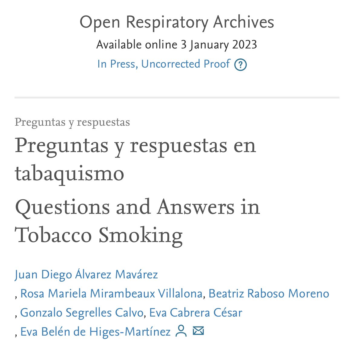 Un verdadero placer tener la suerte de pertenecer al grupo emergente de tabaquismo!! #neumo <a href="/tabaquismosepar/">Tabaquismo SEPAR</a>  Recién salido del horno: Questions and Answers in Tobacco Smoking!! Para poder ayudar a nuestros pacientes con la deshabituacion tabaquica.😃