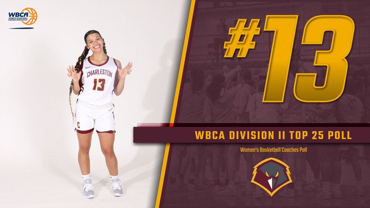 Moved up 4 spots to be ranked 13th nationally in the WBCA Coaches Poll! 💪