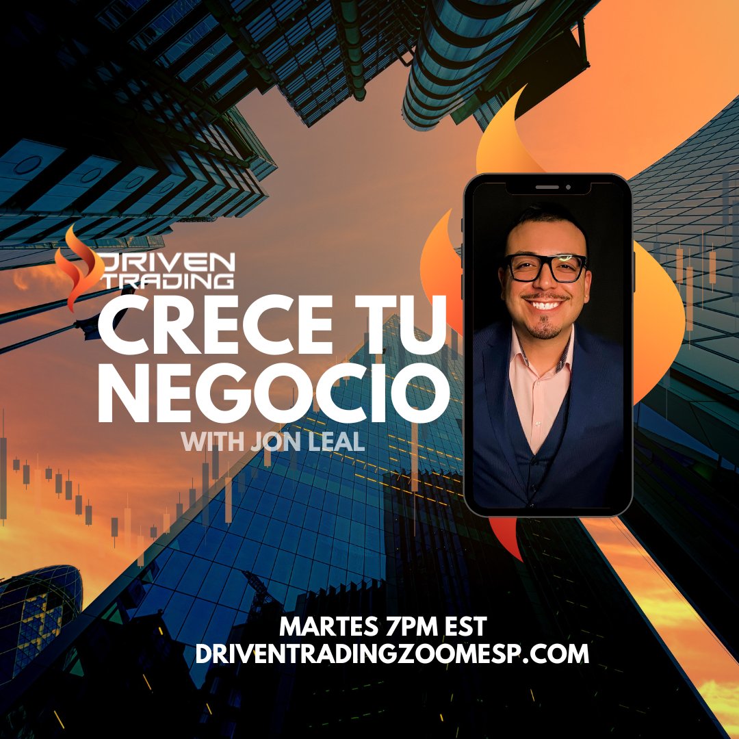 drivenespanol's tweet image. DRIVEN Trading Crece Tu Negocio Martes 7pm ET driventradingzoomesp.com