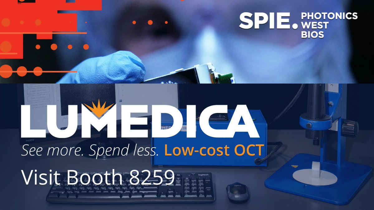 Will we see you at #SPIEBiOS? Part of #PhotonicsWest Lumedica will be at Booth 8259 with the OQ LabScope 3.0 available for demo! ->> Low-cost OCT with 3D Rendering <<-