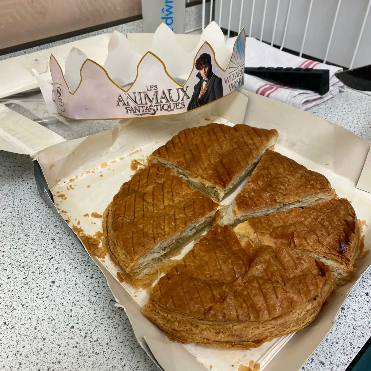 CaerleonComp's tweet photo. The International Languages Department celebrated a very French tradition today, « Galette des Rois » (albeit a few days late as it should happen on 6th January, Epiphany). 👏🏻 to Mme Koubou for finding the fève. #maximisingpotential #authenticlearningexperience #frenchculture https://t.co/clczKZdeya