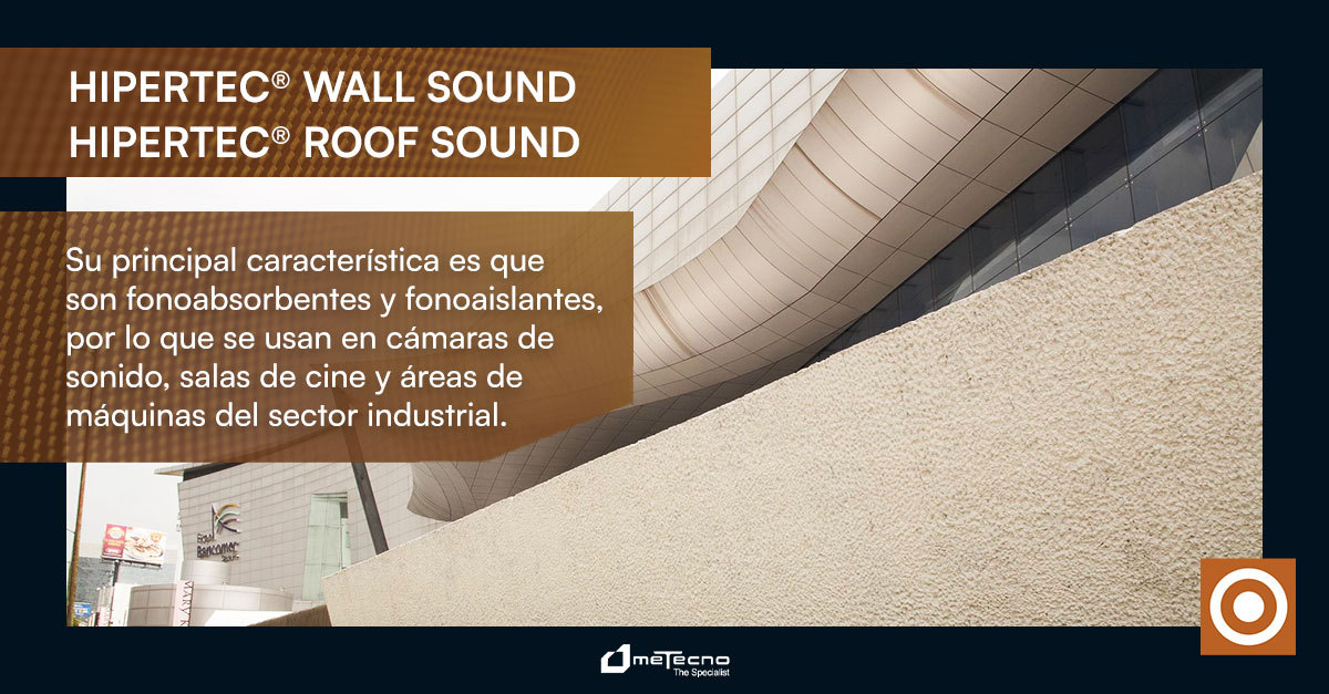 Metecno's tweet image. Los #Paneles #Metecno Hipertec® Wall Sound e Hipertec® Roof Sound aíslan el sonido de manera eficaz evitando que escuches la acústica exterior y el ruido en el interior de la obra.