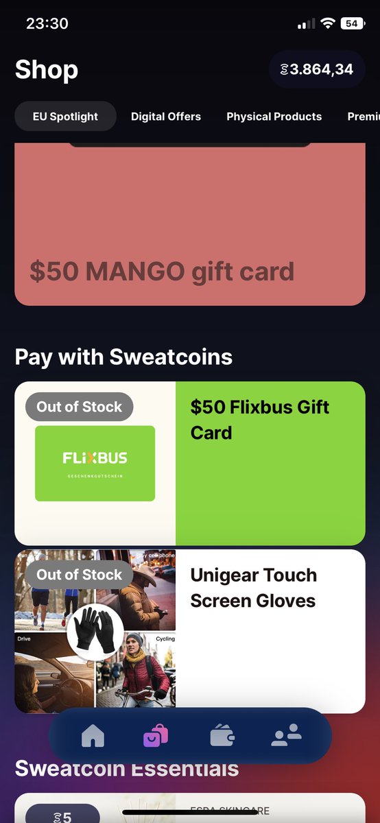 SimoneWurpino's tweet photo. @SweatEconomy salve ,vorrei chiedere, come mai è più di qualche mese che le offerte pay with sweatcoins le vedo sempre out of stock.? https://t.co/88l0EabpTq