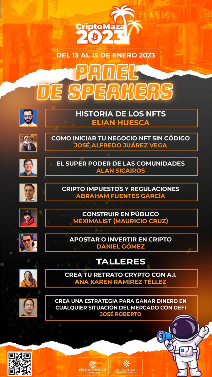 ElianXBT's tweet image. 🏝️ De Bitcoin a NFTs, comunidades, impuestos e inversiones, hasta colecciones con #AI, #CriptoMaza2023 lo trae todo ☀️
