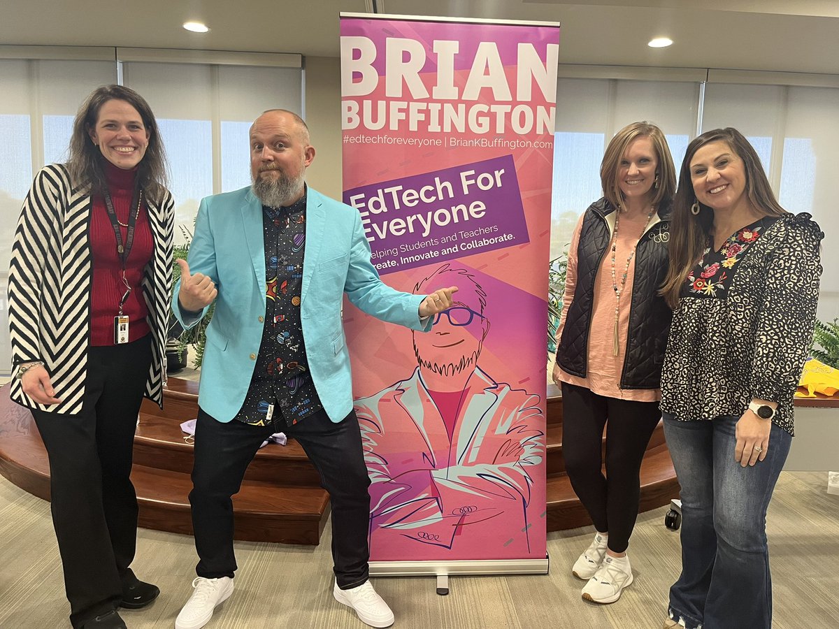 HubMediaCenter's tweet photo. Had a FANTASTIC day of Professional Learning with @brianbuffington today! Can’t wait to share some “Buff Nuggets” with my coworkers. @mistisikes @tgs_camp @MGRESAPL https://t.co/HHrJI85llf