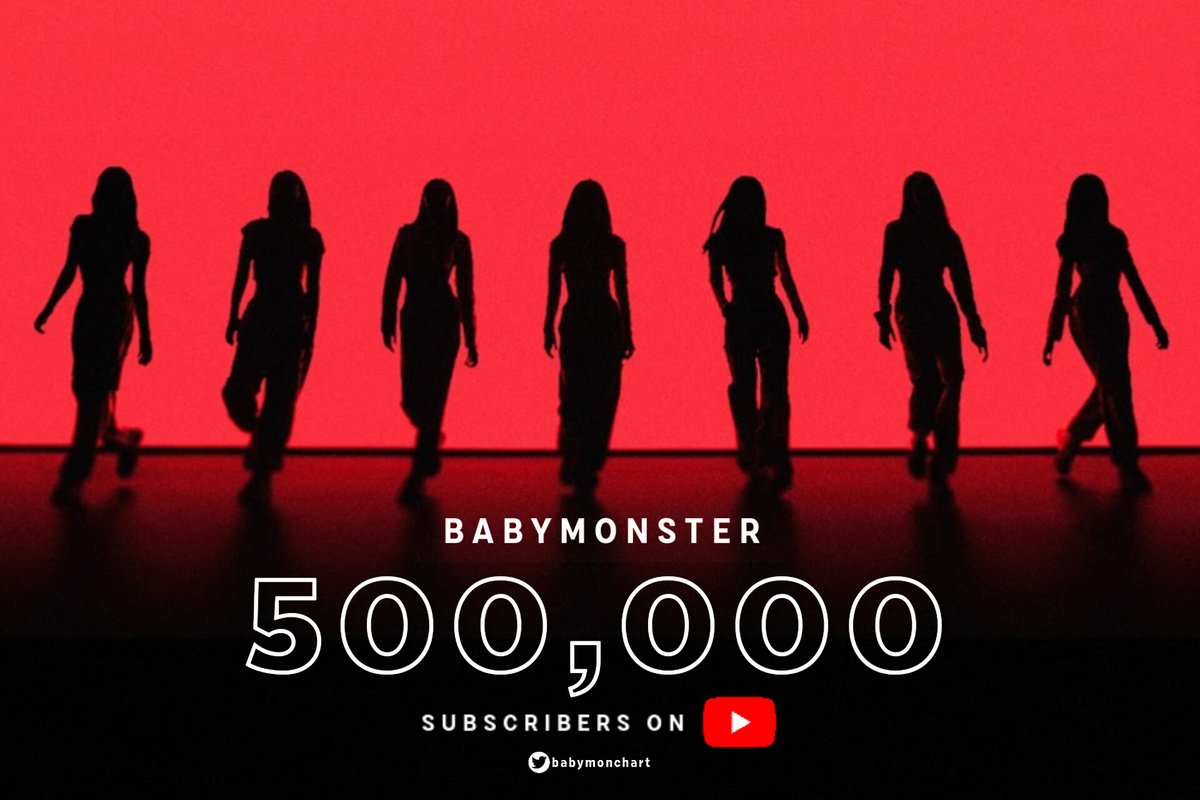 babymonchart's tweet photo. BABYMONSTER official YouTube channel has surpassed 500,000 subscribers without any uploaded video.

#BABYMONSTER #베이비몬스터 https://t.co/L30QsWyLwS