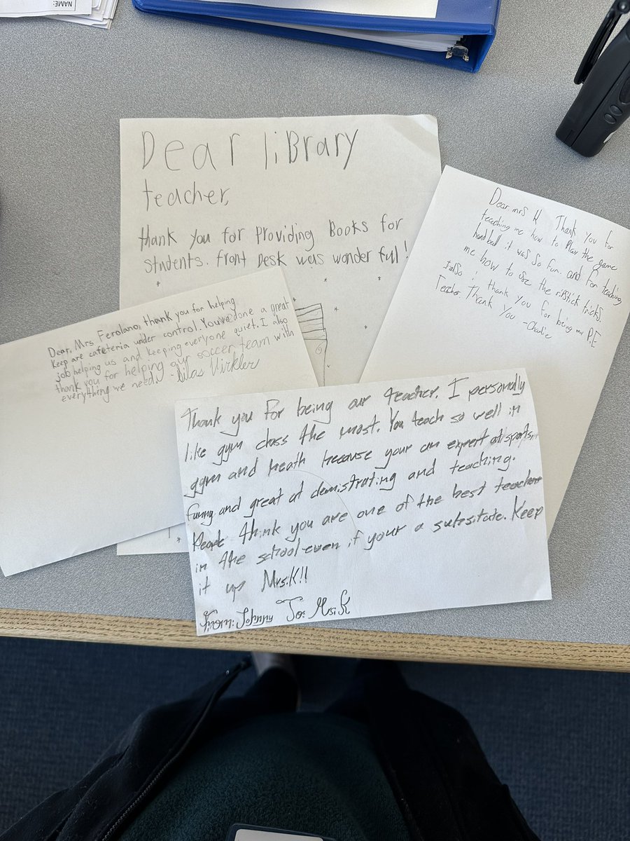 MrsMadru's tweet photo. My kiddos are focusing on random acts of kindness this month. Last week, they wrote letters to our unified arts teachers ❤️🥹 #ellingcen #rak #randomactsofkindness https://t.co/Tfd4nhyBoP