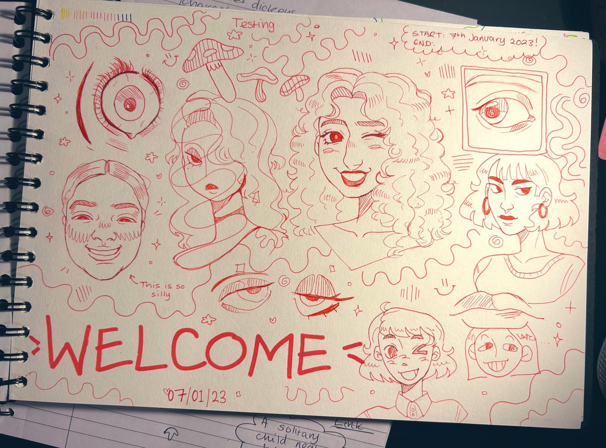 My 2023 sketchbook so far :) off to a good start!! 