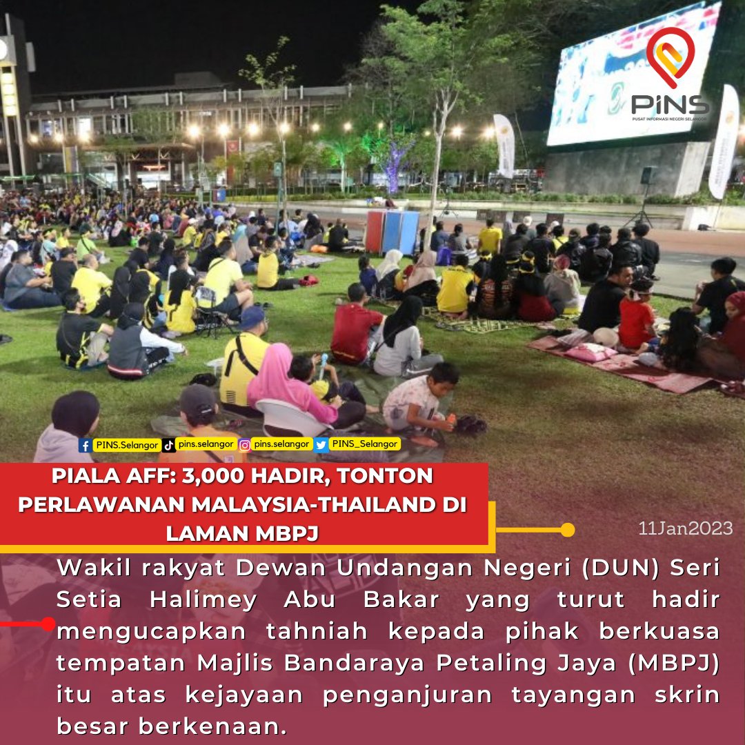 PINS_Selangor's tweet image. Pelbagai aktiviti sampingan turut diadakan antaranya pertandingan sepakan tepat, cabutan bertuah, jualan jersi, kendera saji dan persembahan buskers.
@pjcitycouncil @halimey