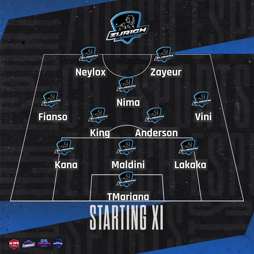 STARTING XI 🦁

Results of the evening for our lions in <a href="/SwissVPG/">VPG Switzerland 🇨🇭</a> 🇨🇭

1-1 (1x⚽️ @xViniJr__ ) 🆚️ <a href="/Bahcesehir/">Bahçeşehir Uni (BAU)</a> 🇹🇷 | ➖️
3-1 ( 2x⚽️ <a href="/BTK_Zayeur/">Zayeur</a> - 1x⚽️ @xViniJ) 🆚️ <a href="/SpartianeSport/">Spartian eSport</a> 🇫🇷 | ✅️

Very good introduction for our players tonight with a 4/6 🔥