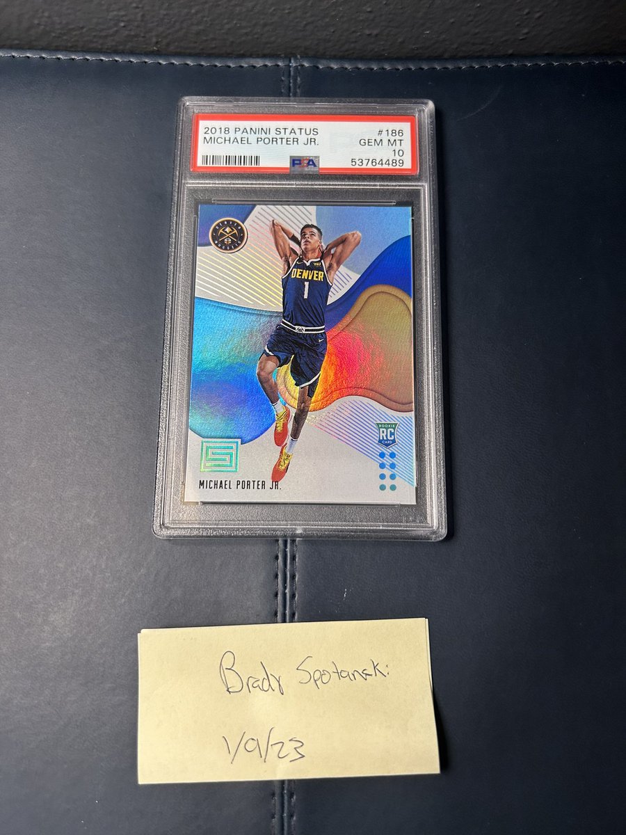 bradyspot's tweet photo. @stokesboyscards @sports_sell @SportsSell3 @ILOVECOLLECTIN1 @TonysCards @CardboardEchoes @HobbyConnector All for sale!
Cade blue shimmer:$25
Cade silver:$15
600 panini points: $35
Lebron dominance green wave: $15
Giddey blue velocity:$15
MPJ PSA 10: $30 https://t.co/MwJ8izstr6