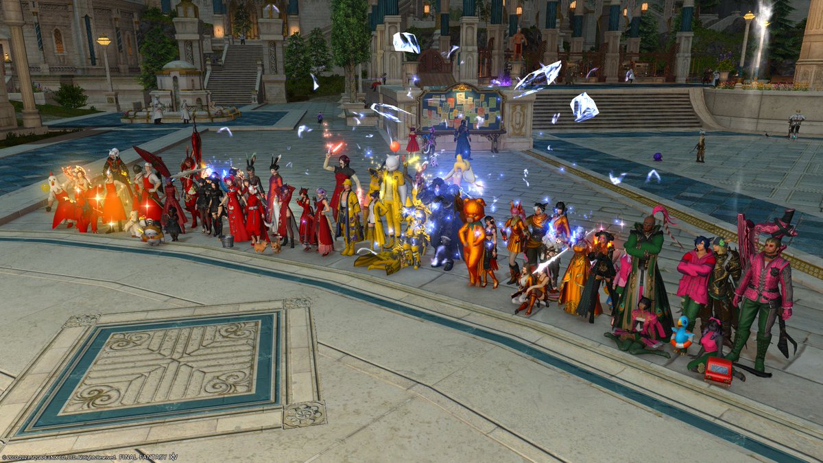 darianhart's tweet photo. Thank you so much everyone for joining the 48 Man Alliance: Euphrosyne! Doing this on launch with such an amazing roster was a great experience! We made great memories and had a lot of fun! The raid itself was PHENOMENAL, and @SOKENsquareenix's music was SUCH A JAM! #FFXIV https://t.co/rsneWGLOS9
