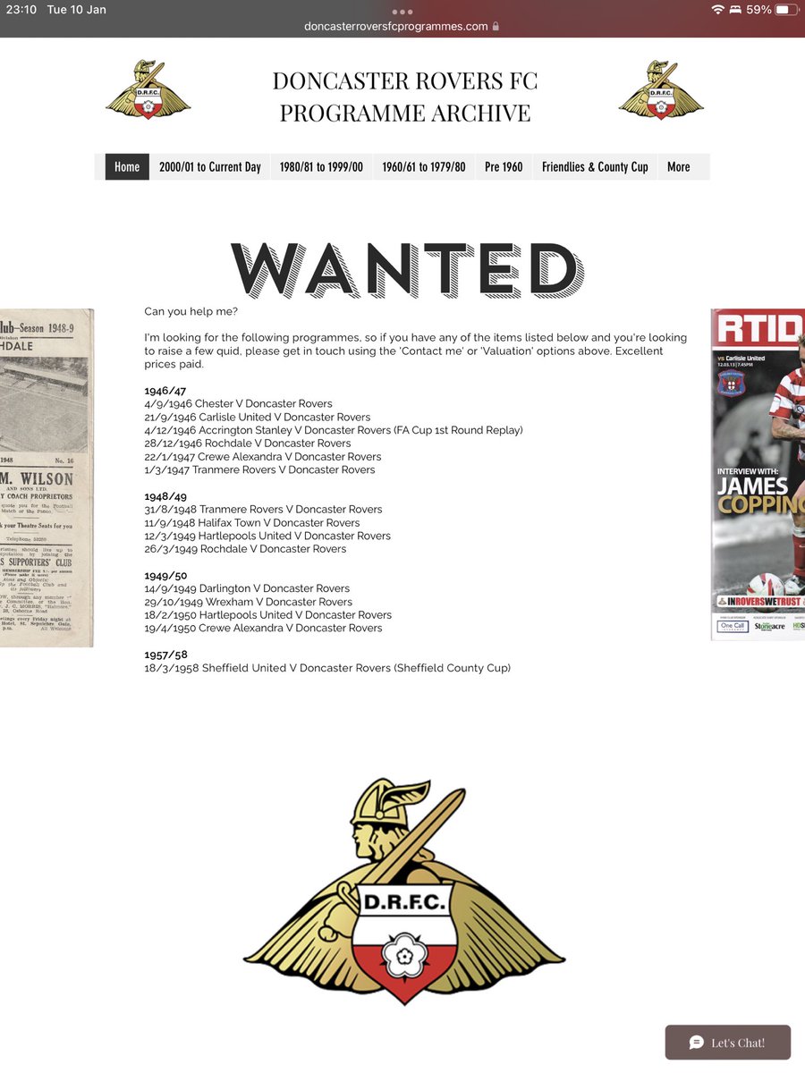 Doncaster Rovers FC Programmes tweet media