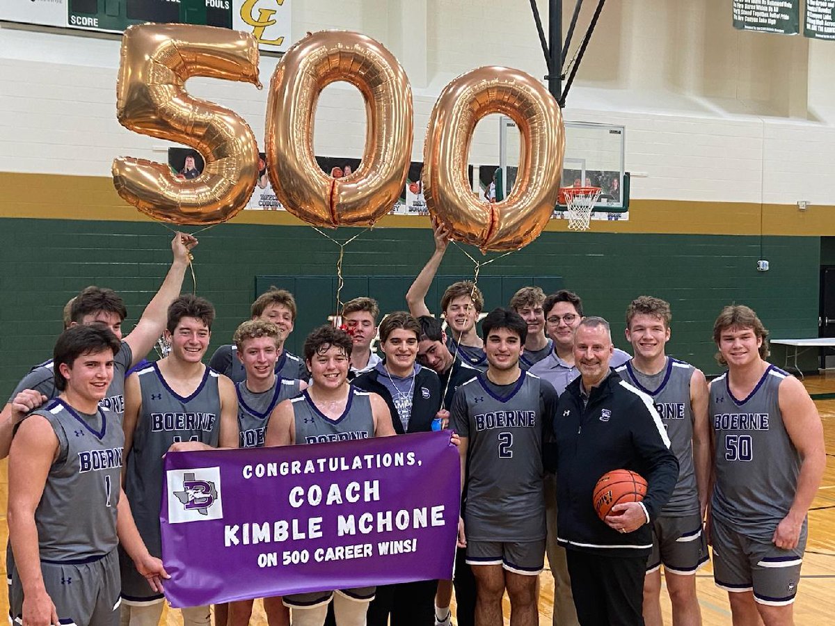 Boerne 54 Canyon Lake 29!
Congratulations, Coach Kimble McHone!