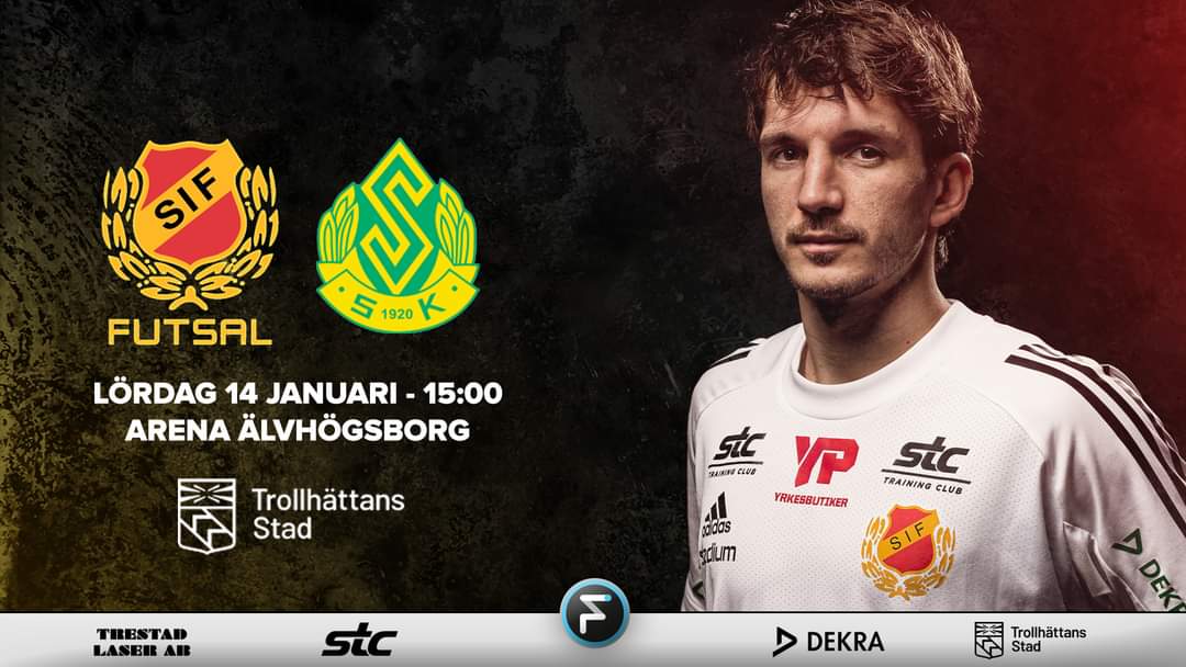 Skoftebyn Futsal önskar alla välkomna till hemmamatchen mot Stallarholmen Futsal på lördag i Arena Älvhögsborg.
Din biljett köper du enkelt via TicketCo:
skoftebynfutsal.ticketco.events/se/sv eller i entrén.
Välkommen på elitidrott i Trollhättan, med spelare från hela världen.