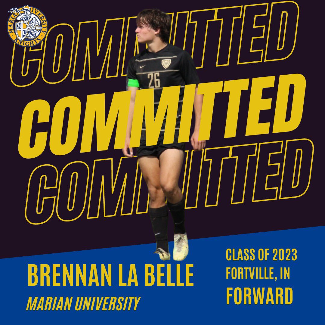 MarianMSOC's tweet photo. Please welcome the latest addition to our 2023 class, Brennan La Belle. We are super excited! #GoKnights #TheKnightShow ⚽️🛡️⚔️ https://t.co/8iGIZ2ITUl