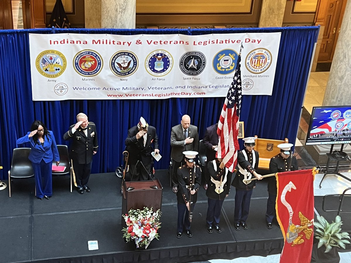 Proud to see the students Marines from Ben Davis High School presenting the colors at the State House.   Just another example of Public Schools working in partnership to prepare our students to be contributing citizens.  #iapssleads
