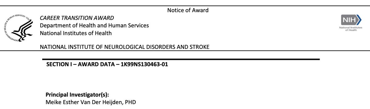 Meike E van der Heijden, PhD (@meikeesther1) on Twitter photo Smiling ear to ear after receiving my <a href="/NINDSfunding/">NINDSfunding</a> K99 NOA today!
I look forward to future discoveries about cerebellar signals in dystonia, and I am so grateful for my village of supporters, mentors, and advisors who helped me along the long way here. Smiling ear to ear after receiving my <a href="/NINDSfunding/">NINDSfunding</a> K99 NOA today!
I look forward to future discoveries about cerebellar signals in dystonia, and I am so grateful for my village of supporters, mentors, and advisors who helped me along the long way here.