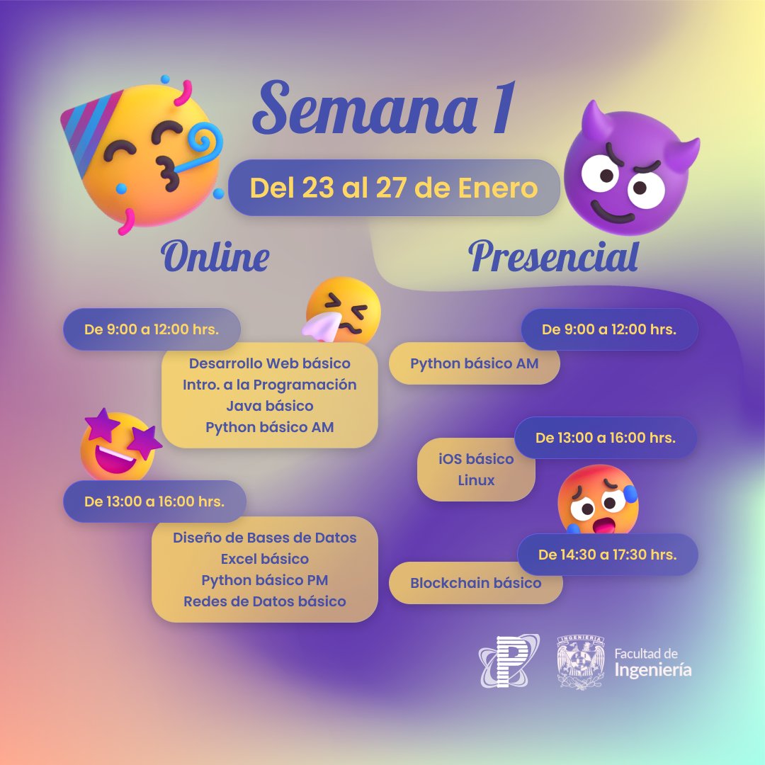 proteco's tweet photo. ¡Ya puedes inscribirte a nuestros cursos intersemestrales! 
Aprovecha el 3x2  
Inscríbete en https://t.co/BNr3LbvgYh
Del 23 de enero al 10 de febrero https://t.co/u58Qbi8aTk