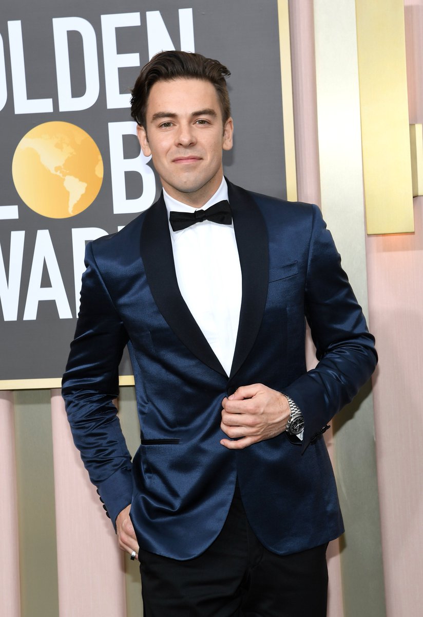 Okay but the jewel-tone tux? @codyko looking incredible on the #GoldenGlobes red carpet! 💎