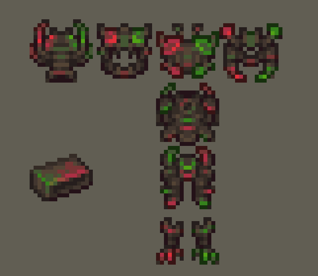 crydigo's tweet photo. Archeanite armour,

A Metal forged 2.5 billion years ago which is imbued with the billions of souls from across many eras.

You can craft armour and 4 different helmets  representing the Cenozoic, Mesozoic, Palaeozoic and Precambrian.

#Blockbench #Minecraft #Minecraft #pixelart https://t.co/k0SwND68Ra