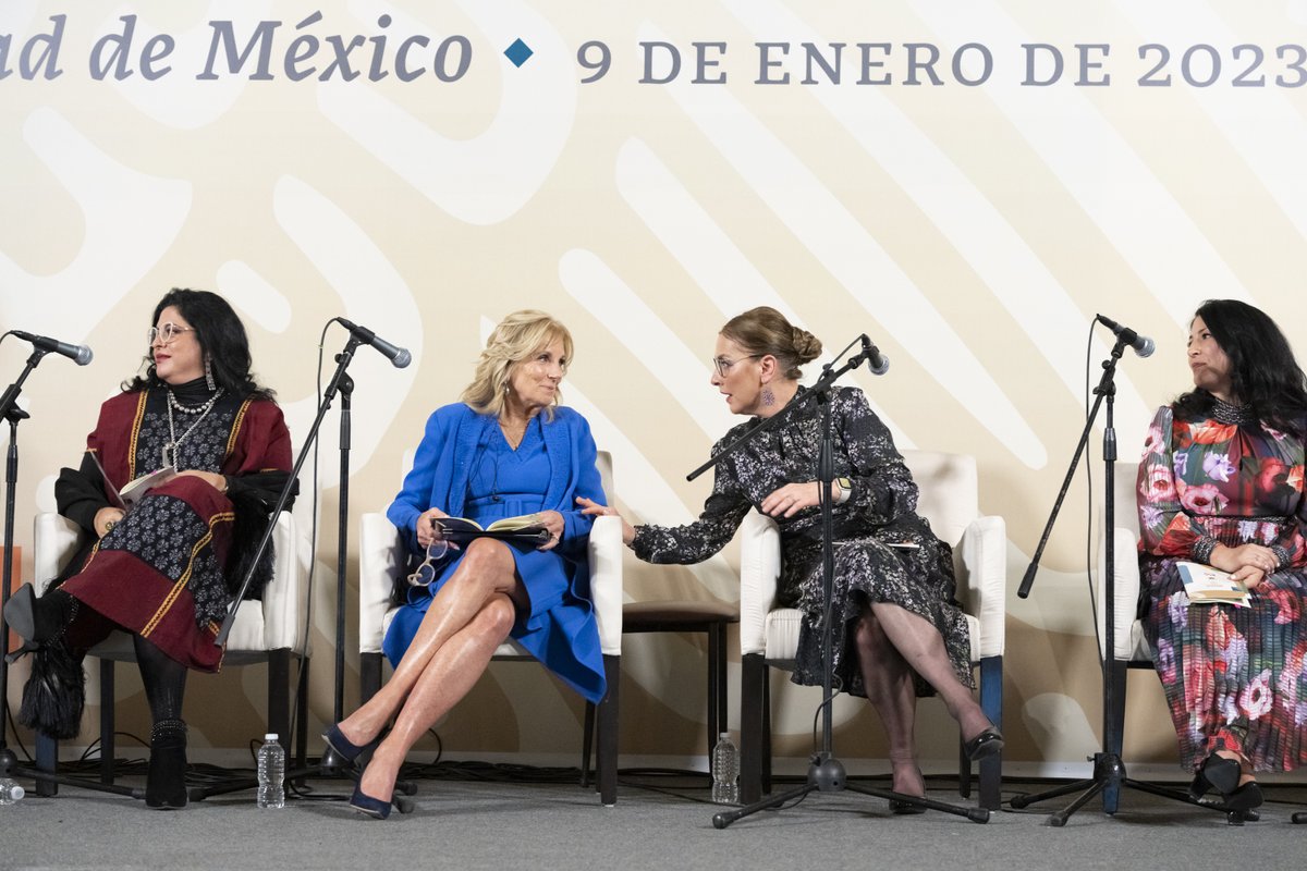 It was a busy first day in Mexico City for the First Lady. <a href="/FLOTUS/">First Lady Melania Trump</a> met with inspiring women leaders, cheered on local children at a Tochito <a href="/NFL/">NFL</a> flag football clinic, and joined <a href="/BeatrizGMuller/">Beatriz Gutiérrez Müller</a> to celebrate the arts and literature.