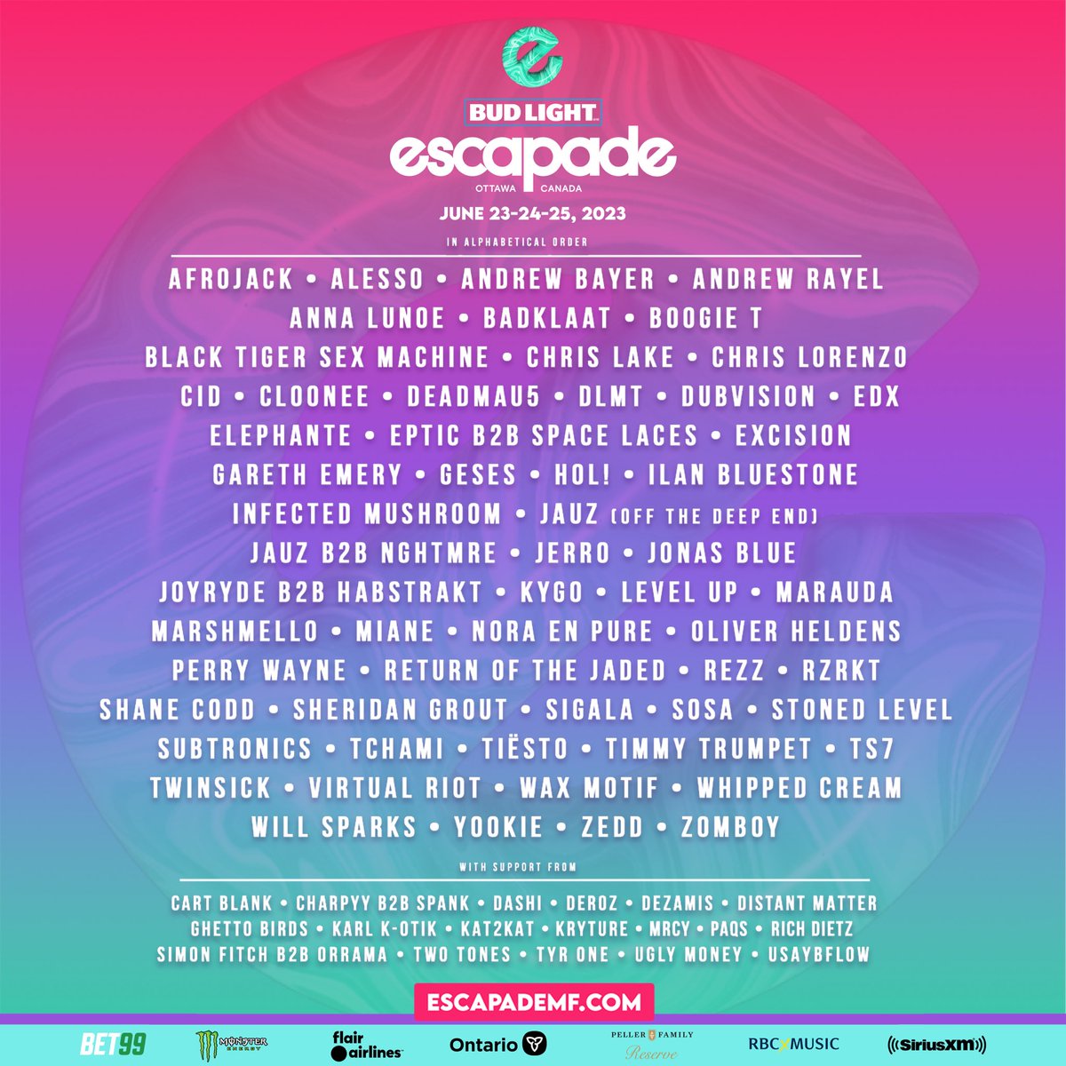 Mini line up 😅

Billets en vente jeudi midi #escapade2023