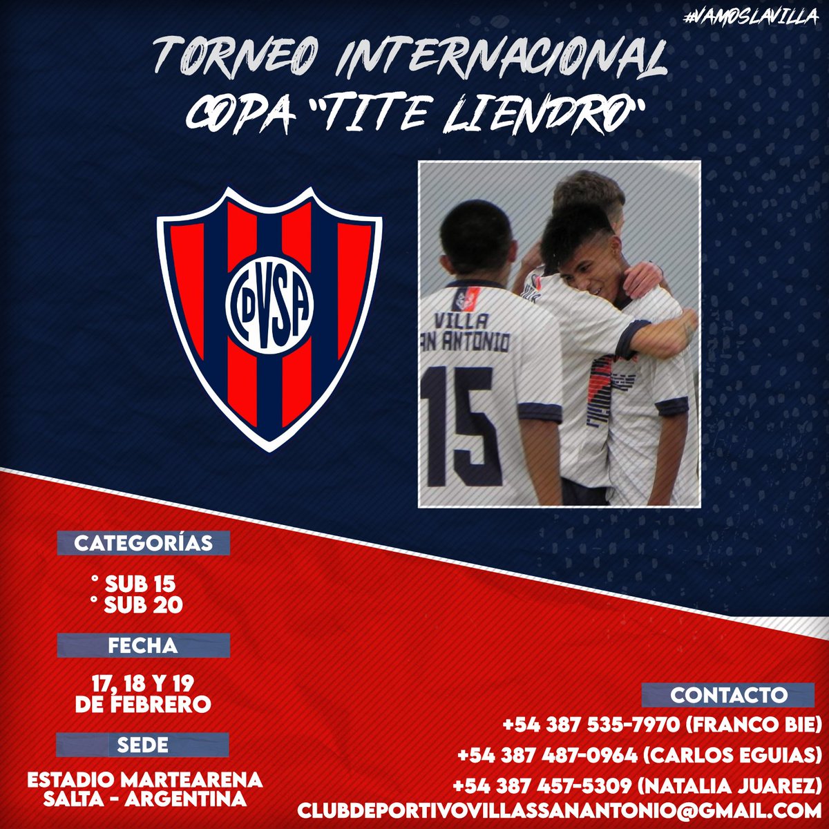 CDVSanAntoniook's tweet photo. Copa "Tite" Liendro

Te podes sumar al torneo de la "Villa". https://t.co/80rGnpM4mb