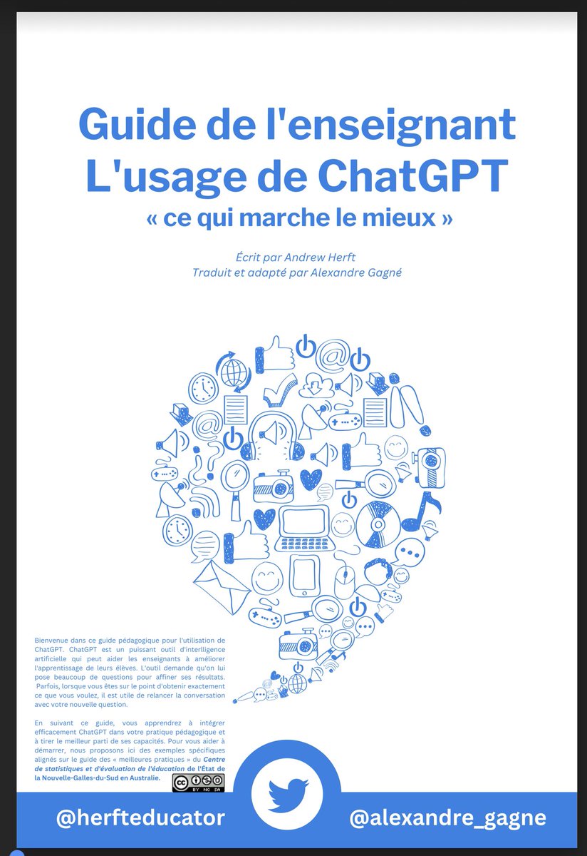 alexchenette's tweet image. CHATGPT &amp;amp; ENSEIGNEMENT EXPLICITE | « En suivant ce guide, vous apprendrez à intégrer efficacement #ChatGPT dans votre pratique #pédagogique et à tirer le meilleur parti de ses capacités. » par @HerftEducator traduit par @alexandre_gagne #EduQc #Education #IA #AI #explicite