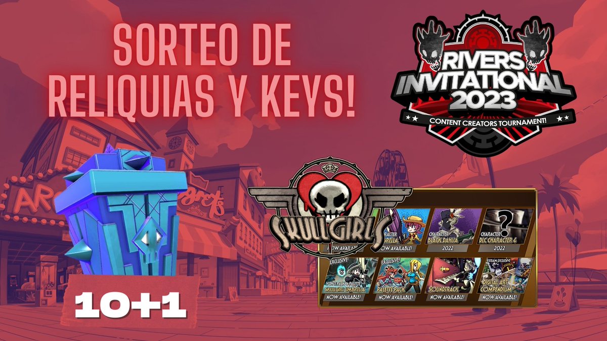 ElEmi935's tweet photo. En el #RiversInvitational se realizara un SORTEO DE 5 10+1 DE RELIQUIAS GRAN PROPOSITO de @sgmobile + 5 KEYS DE STEAM DE @Skullgirls junto a su SEASON PASS !!
Recuerden que esto se sorteara en el canal de Twitch @SushiFGC , el 14 de enero a las 12PM PST 🗓️ https://t.co/NgDDRlE9xK