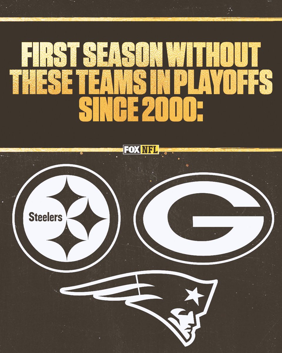 NFLonFOX's tweet photo. Been a while since we've seen playoffs without these teams together... https://t.co/WgqHXRcPPV