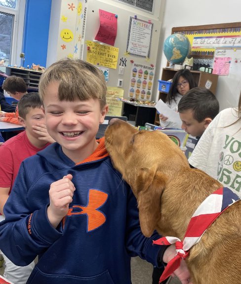 To say Sarge was a huge hit in 3rd grade today is an understatement!