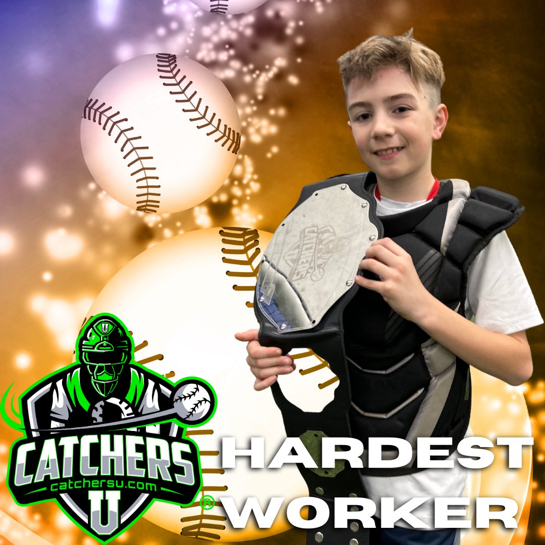 Tonight’s Hardest Workers are Mikey and DJ #catchersu #baseball #baseballboys #catcherdrills #catcher