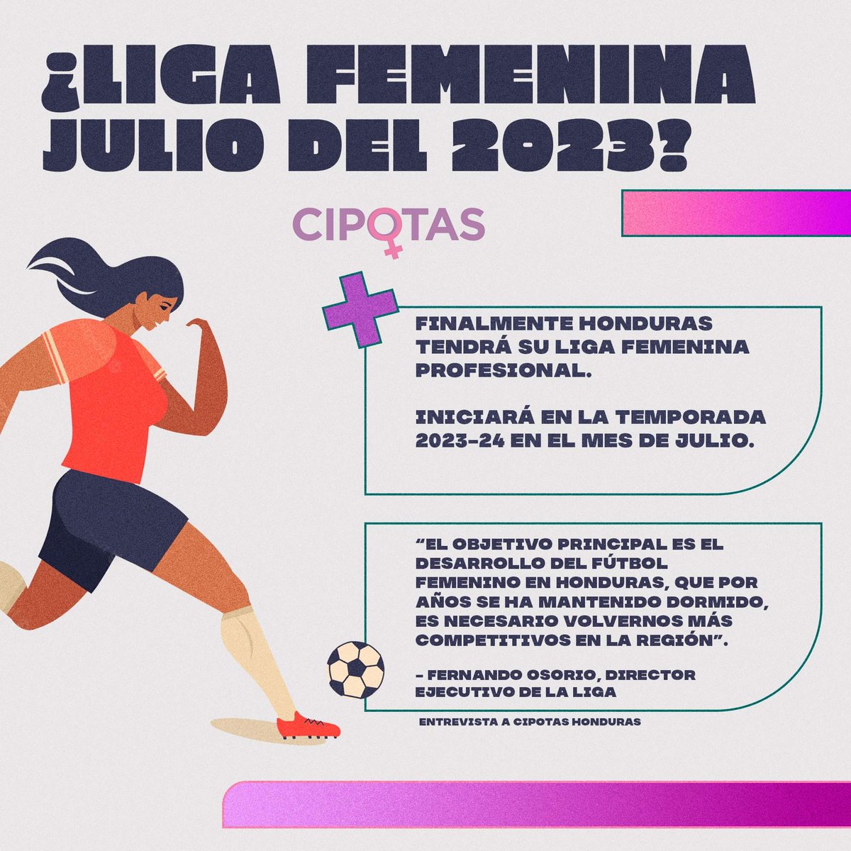 cipotashonduras's tweet photo. 🔥🇭🇳⚽️ ¡FINALMENTE SERÁ POSIBLE! ¡SE VIENE LA LIGA FEMENINA PROFESIONAL EN HONDURAS!

Siendo el último país de Centroamérica en tener su Liga Femenina Profesional, Honduras al fin comenzará sus trabajos en el inicio del siguiente torneo de la LNFP, en julio de este 2023. https://t.co/KtgzlYobaG