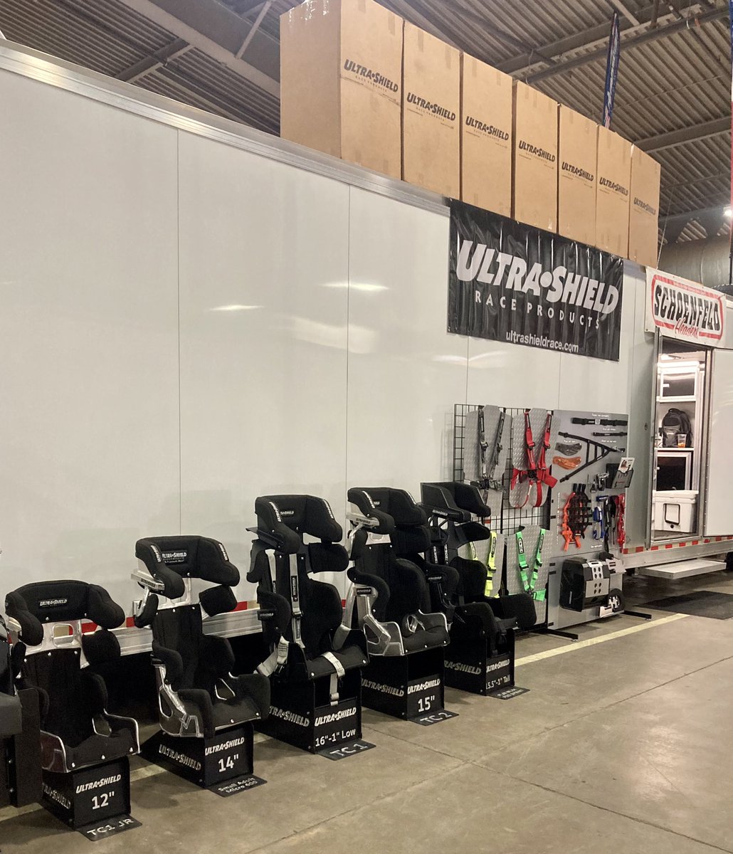 Stop by and see Daryn to get measured or chat at the Chili Bowl!  We have seats on display &amp; belts in stock!  We are located in the pits outside of turn 4 by the concession stands!