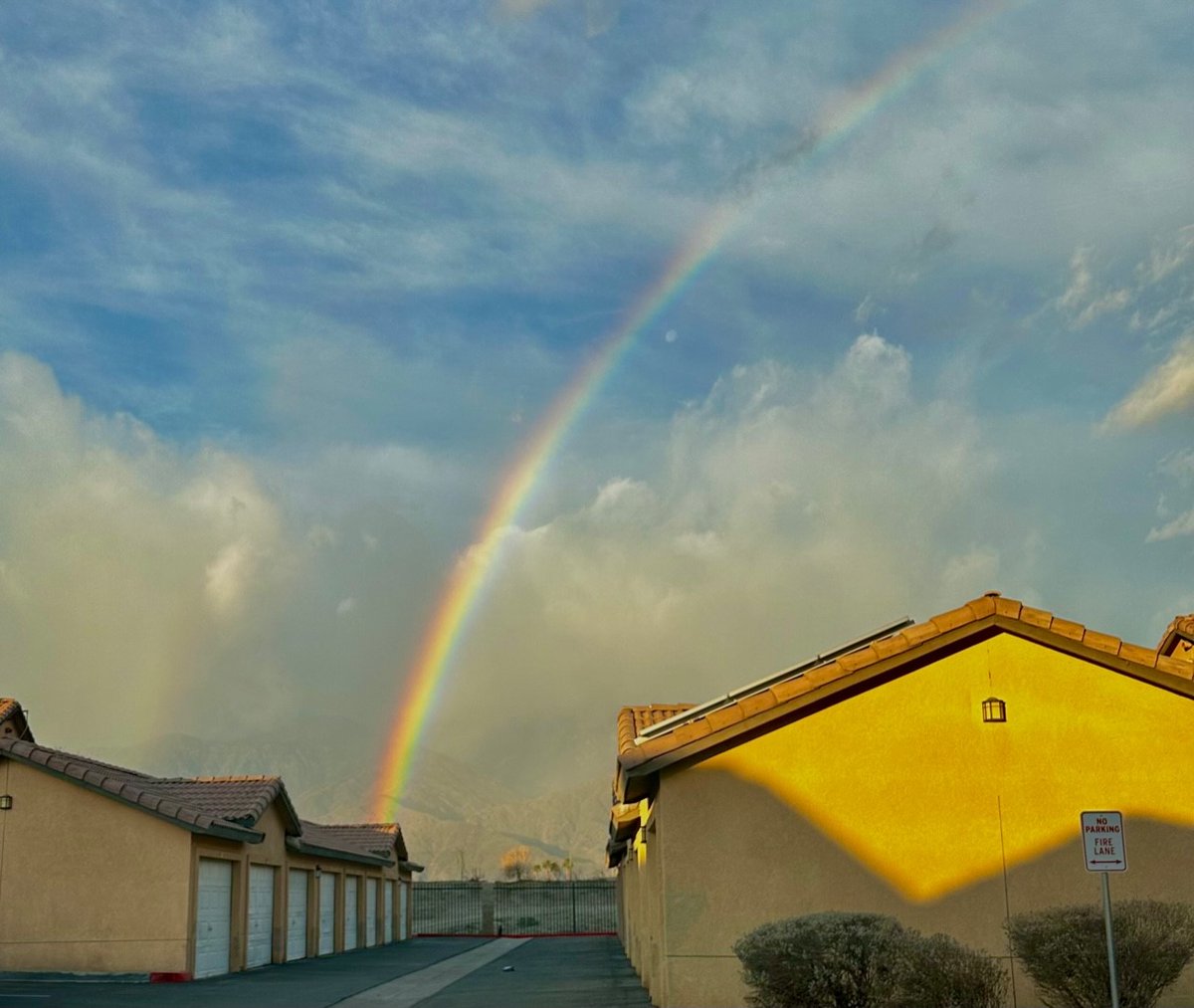 We're loving all the weather photos from viewers!  This one is from Cathedral City.  Keep them coming and then get the latest on this First Alert Weather Alert with Haley Clawson KESQ on KESQ News Channel 3 Live at 5!