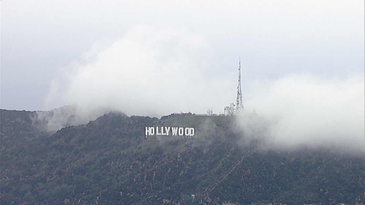 Well cheers to a small break from the rain / last nights storm was impressive #Hollywood #hollywoodsign #breakingnews #air7hd #air7