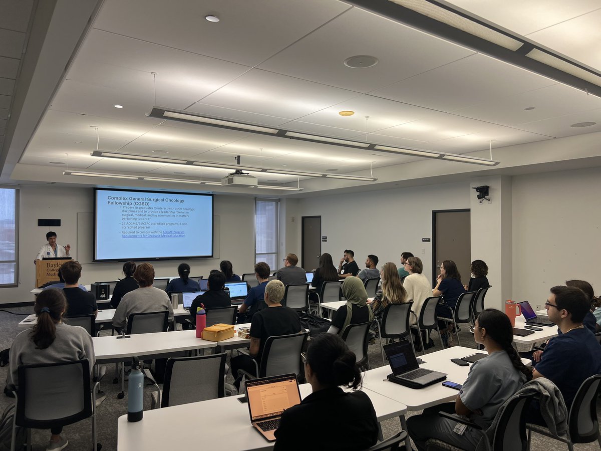 Deeksha Bidare (@bidaredeeksha) on Twitter photo Started our pre-clinical surgery elective strong with a full class and an insightful surgical oncology lecture by our course director, Dr. Cary Hsu! Great to see such a high level of interest in surgical specialties among first-year med students! #MedTwitter #MedEd <a href="/BCM_Surgery/">BCM_Surgery</a> Started our pre-clinical surgery elective strong with a full class and an insightful surgical oncology lecture by our course director, Dr. Cary Hsu! Great to see such a high level of interest in surgical specialties among first-year med students! #MedTwitter #MedEd <a href="/BCM_Surgery/">BCM_Surgery</a>