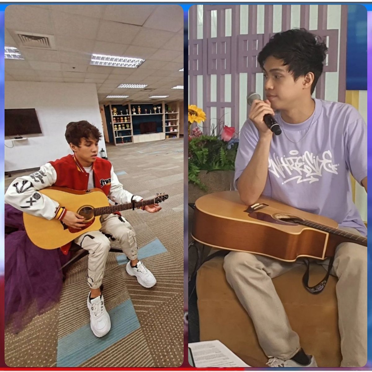 ziizha09's tweet image. Ano kaya ang feeling na makajamming ang isang Mr. Nice Guy na si Kice? Uwu! Mkakakanta ka pa ba? Or titingin ka na lang sa gitara niya? 

Oo na, diba dapat sknya ka titingin, pero sure ako, you also kenat ! 😂😂😂 taas ang kamay ng agree? 🙋‍♀️🙋‍♂️

#Kice #KiceGlobal