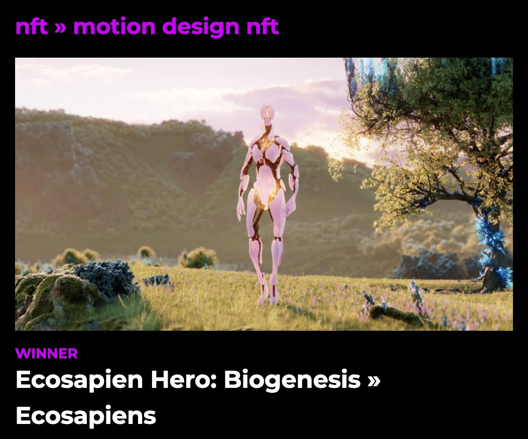 We’re proud to announce that we‘ve been recognized as the TOP motion design NFT by <a href="/motionographer/">Motionographer®</a>!

It’s an honor to be recognized alongside runner-up <a href="/doodles/">doodles</a>.

motionawards.com/winners/
