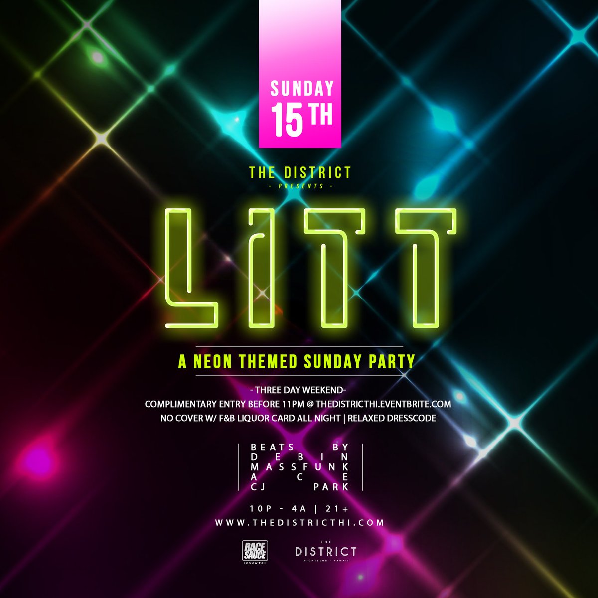 Club on a Sunday, in Hawaii? Wear your most litt Neon, Monday's a holiday!