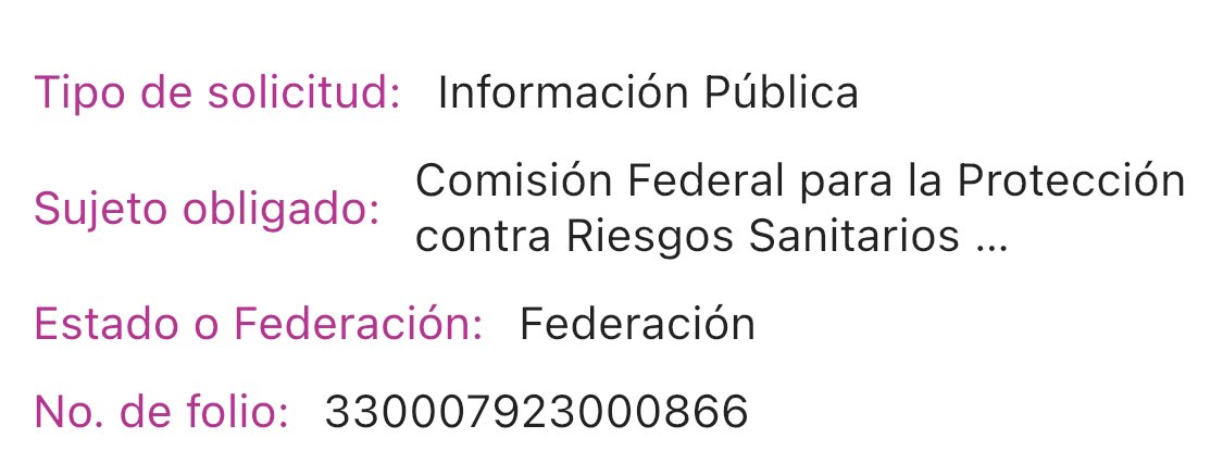 Themike21's tweet photo. @INAImexico @COFEPRIS Muchas gracias, estoy a la espera de la información #transparencia https://t.co/EnnAj9XzBb