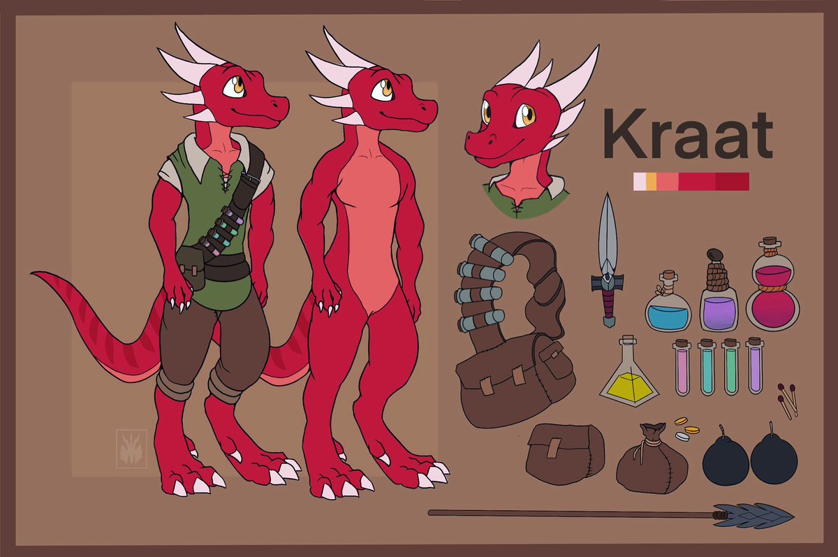 Kobold design commission! #DnD #kobold #digitalart #characterdesign