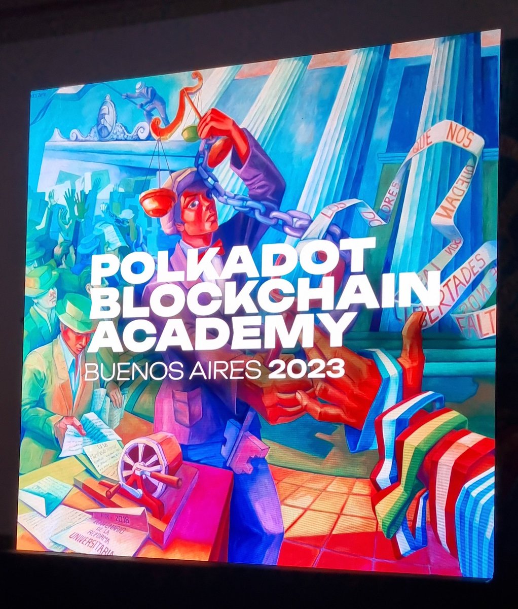 Dotcast_'s tweet image. Hermosas postales dejó la apertura de la  #PolkadotBlockchainAcademy en la @DerechoUBA,@Polkadot