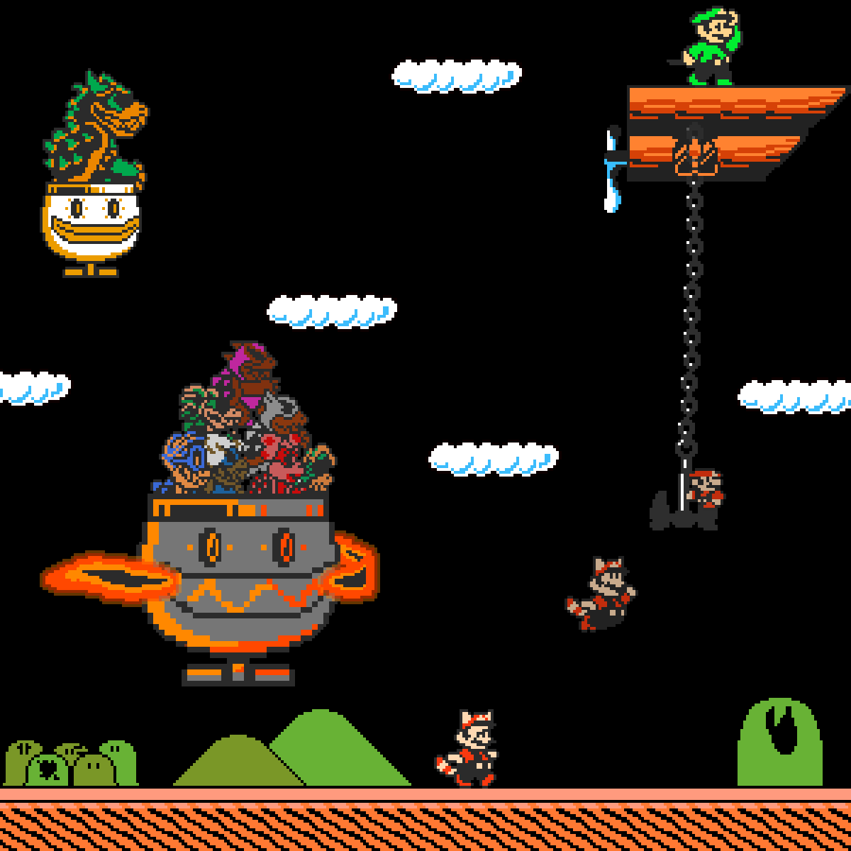 slymnlime's tweet image. Remake of my Smb3 Prey concept 
#smb3 #FNF #concept #conceptart #pixelart #pixelartwork #pixelartist