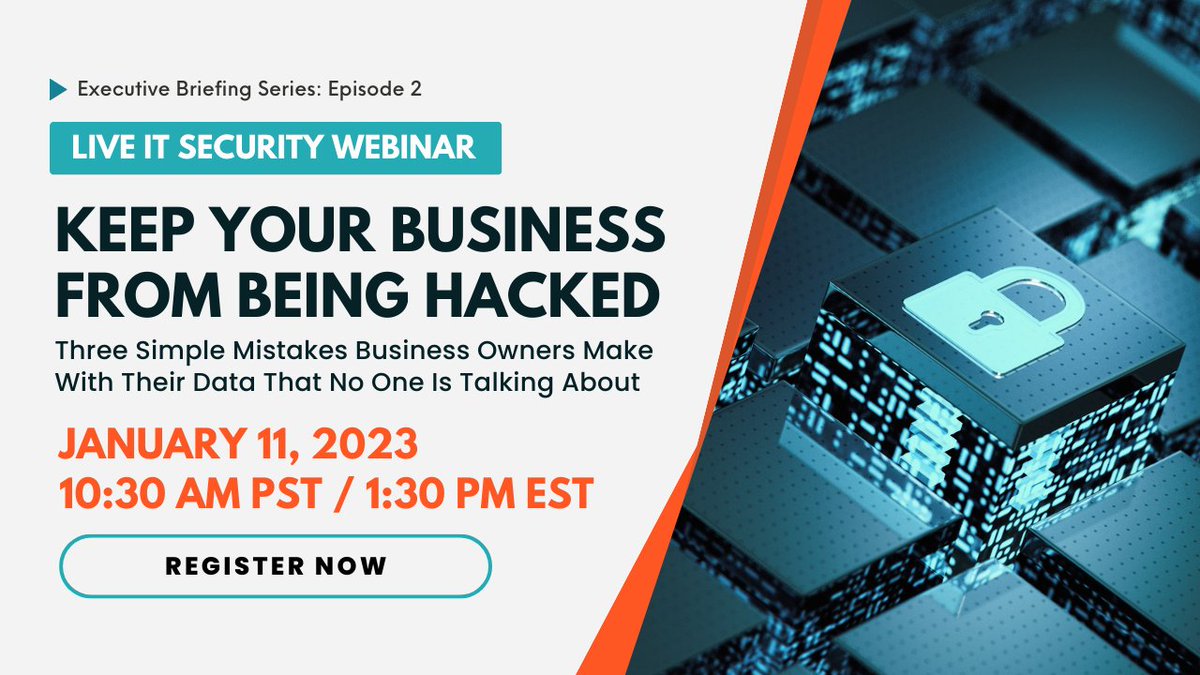 Uncover the reasons why your business is a hot target for cyber criminals. Tap the link to sign up👇👇
bit.ly/3Xeg5D5 

#webinar #cybersecuritywebinar #webinartraining